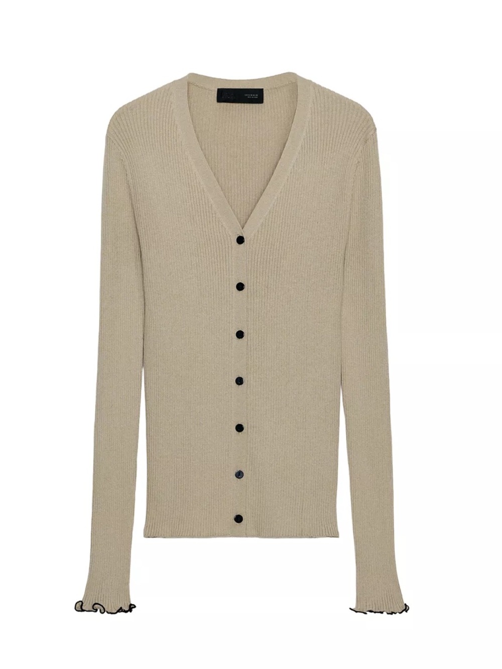 ZARA CONTRAST RIB CARDIGAN